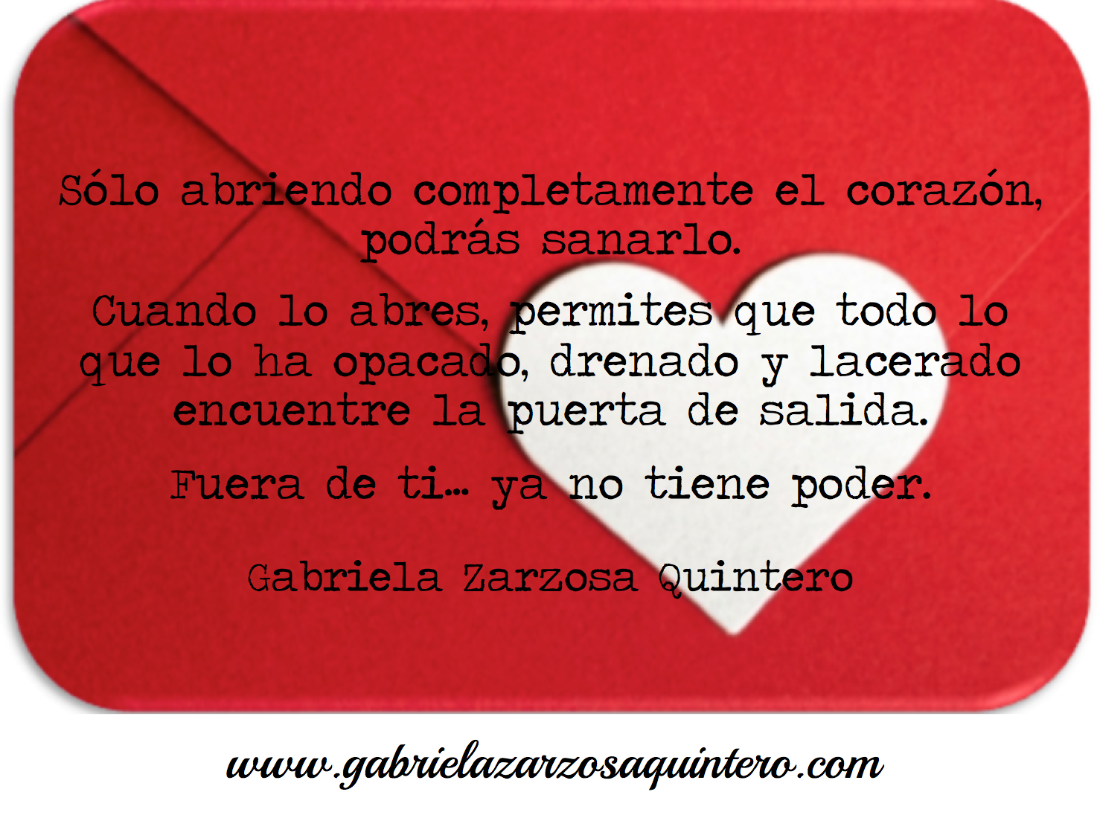 Sólo abriendo el corazón