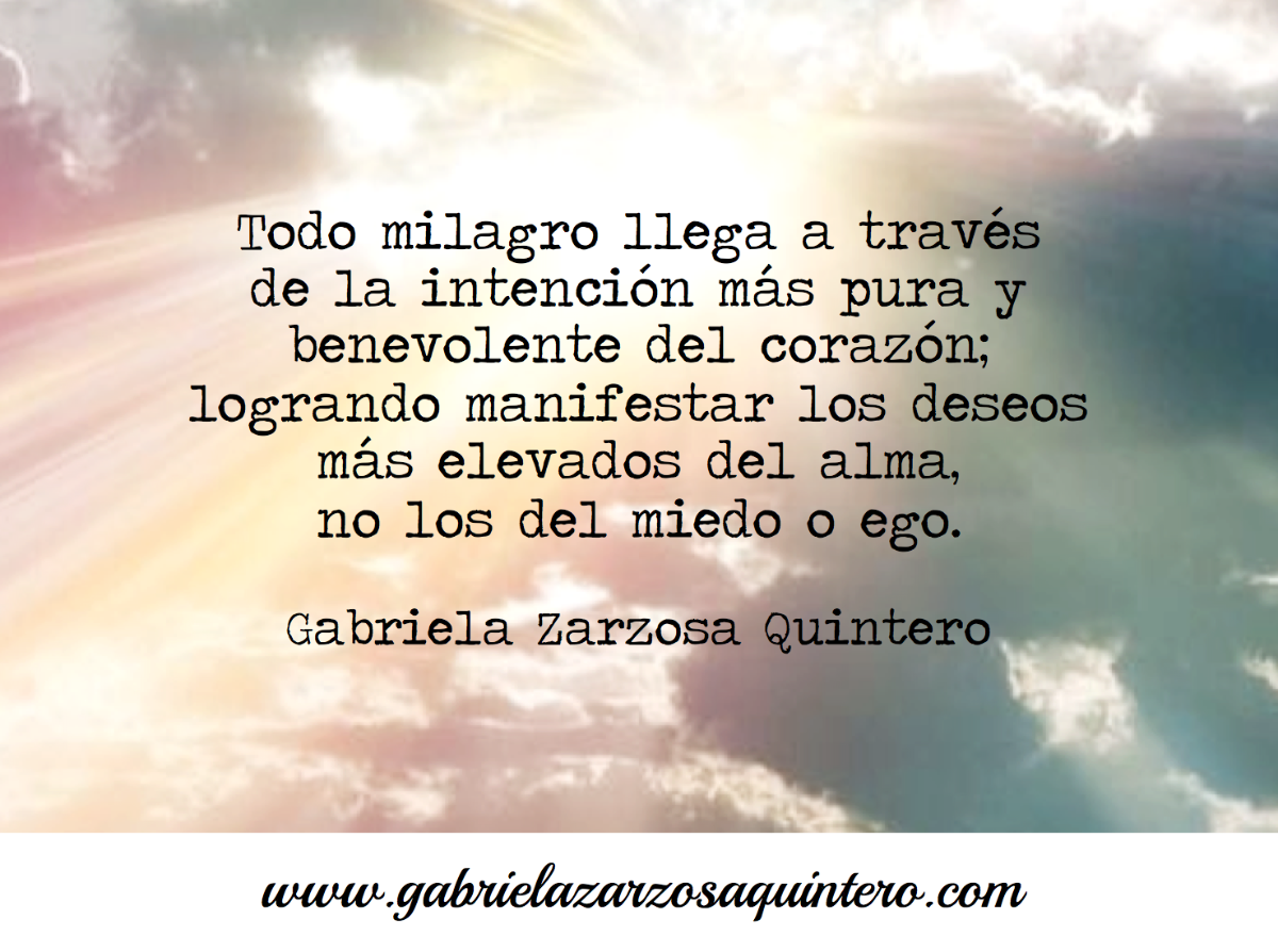 Todo milagro llega a través del corzón