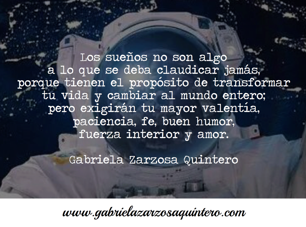 Los sueños no se deben claudicar