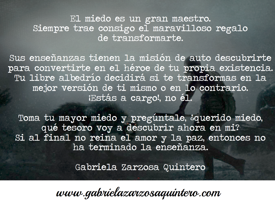 El miedo es un gran maestro (opción 2)
