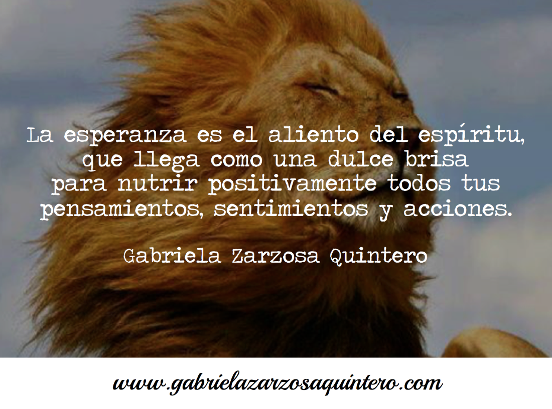 La esperanza es el aliento del espíritu