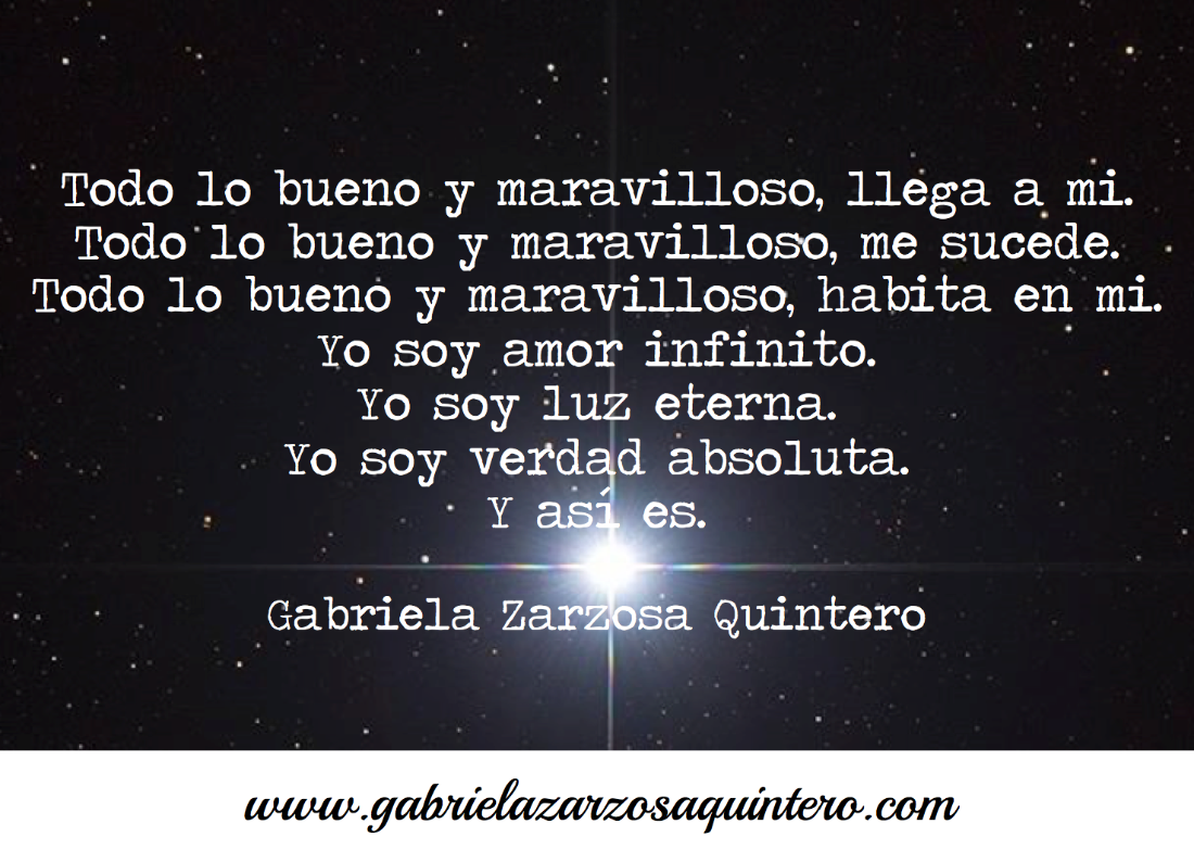 Todo lo bueno y maravilloso llega a mi (opción 2)