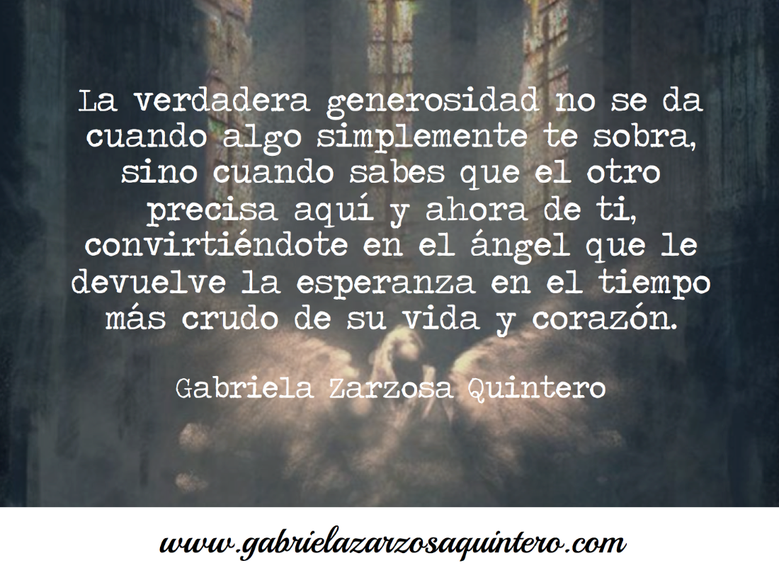 La verdadera generosidad